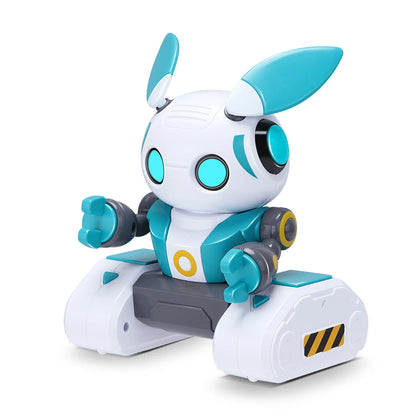 Robot Toys Robots télécommandés rechargeables 2,4 GHz avec démonstration automatique, musique, yeux LED, cadeau d'anniversaire pour filles et garçons