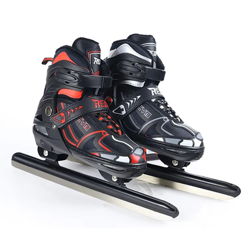 Professional Ice Hockey Skates, Ice Skating Blade Shoe, Mayor Thermal Inner, Adults, Teens, Kids, Adjustable Size