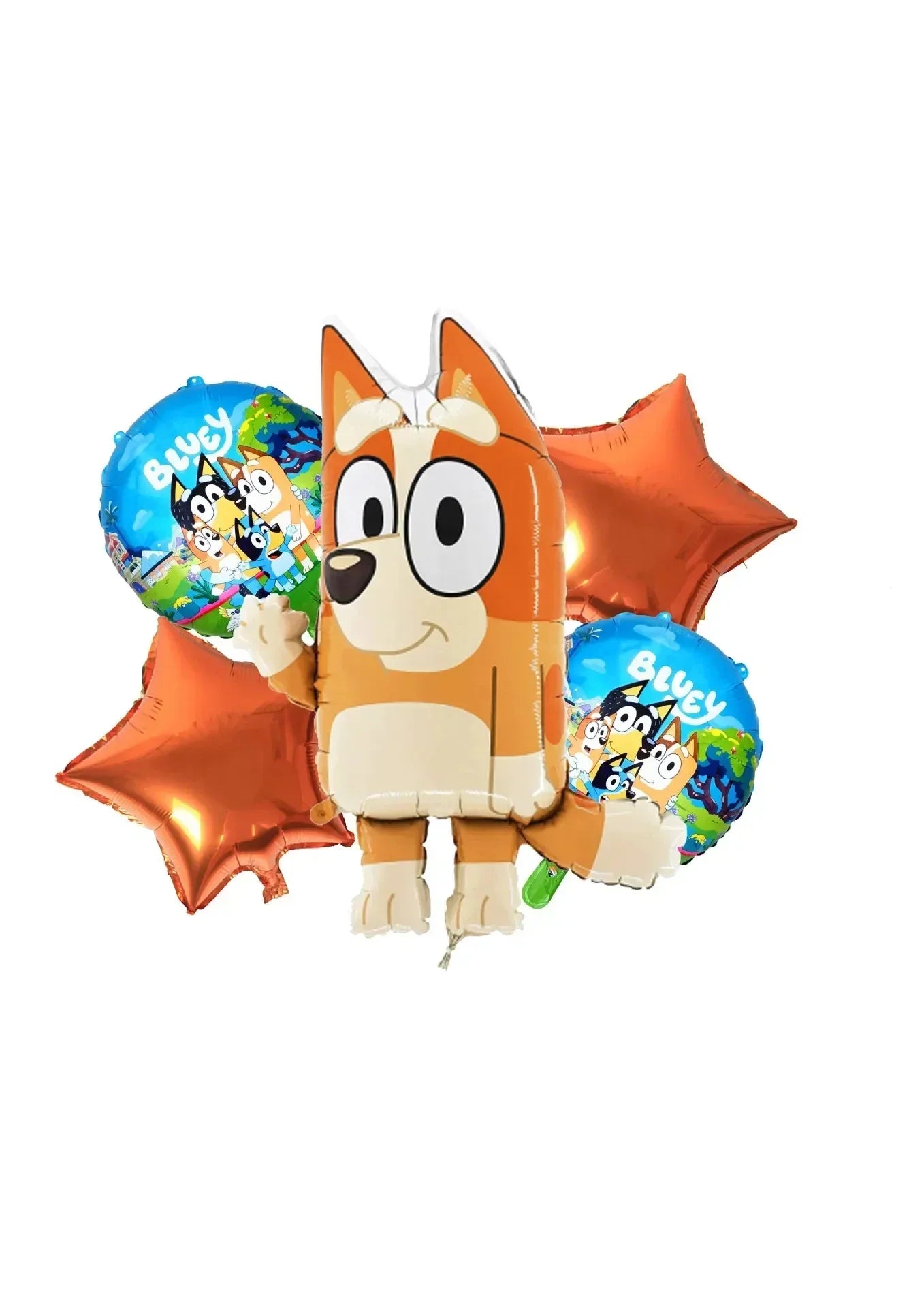 New Cartoon Bluey Family Aluminum Balloon Cartoon Game Toy Blue Orange Brouy Balloon Decoration Set Birthday Party Supplies