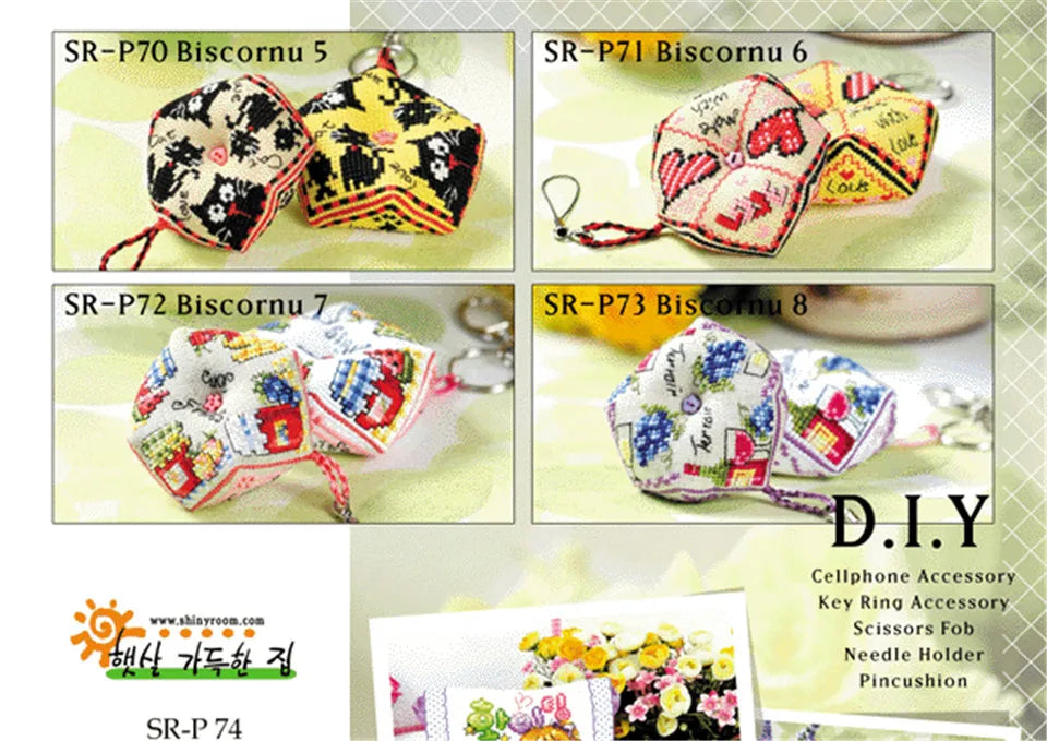 Cross Stitch Kits Stich Pin Cushion Sewing Kits Cross-stitch Easy Embroidery Cross Stitch Complete Kit Needle Arts & Craft Hobby