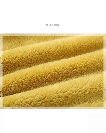 Manteau en peluche de couleur unie pour enfants, automne-hiver, chaud, pour bébés filles et garçons, veste décontractée, pardessus, vêtements pour enfants, vêtements d'extérieur pour tout-petits