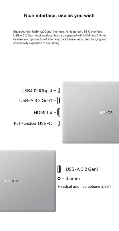 Honor Laptop X16 Plus 16-inch 2024 Riptide R7 8845HS 16GB/32GB RAM 512GB/1TB/2TB SSD 2.5K 120Hz Thin & Light Laptop