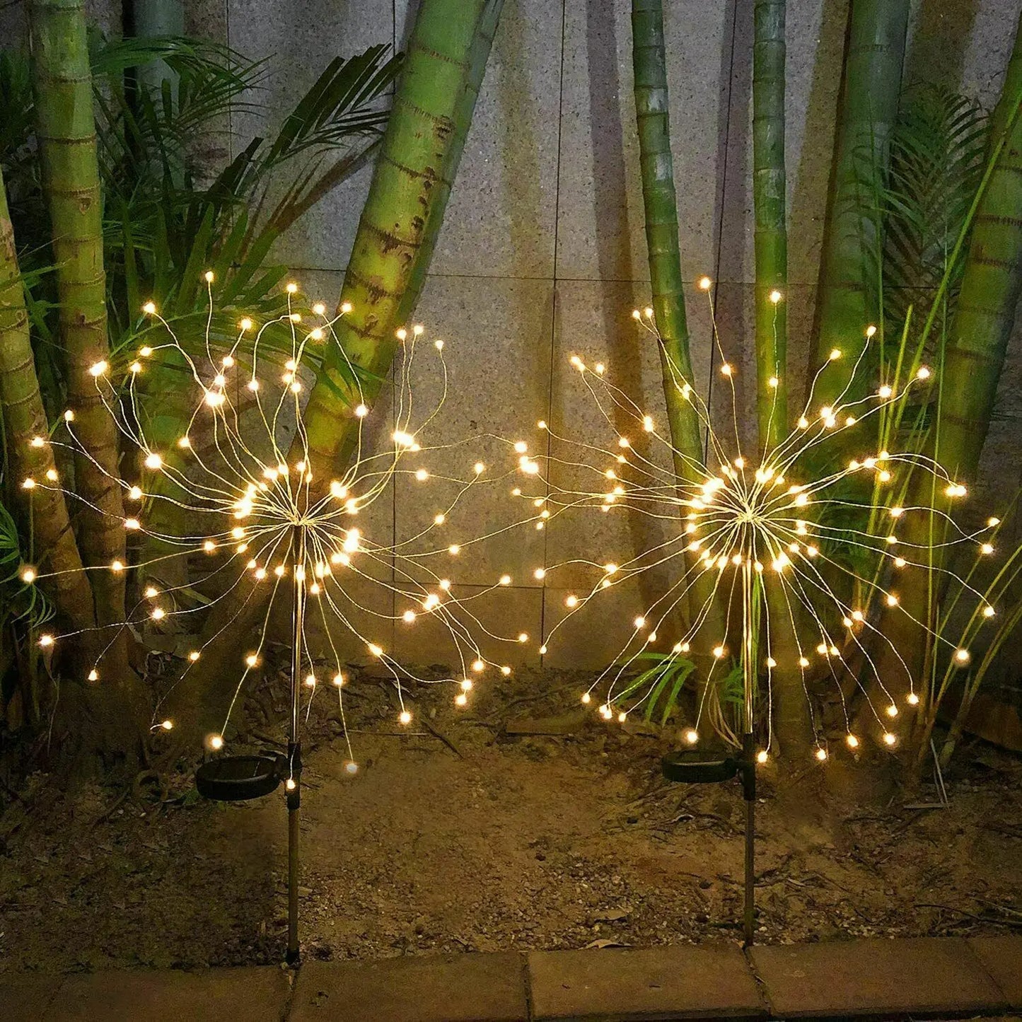 LED Solar Fireworks Lights Garden Decoration Fairy Lights Waterproof Outdoor Dandelion Lawn Lamp for Garden Landscape Lawn Decor