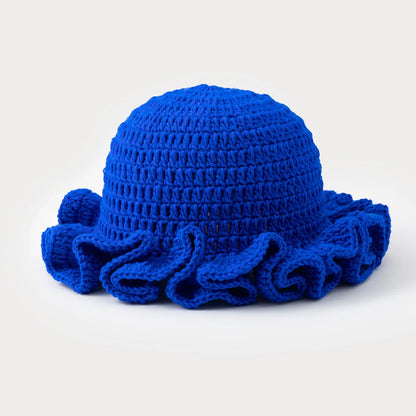 Chapeau seau à volants en Crochet coloré, chaud et extensible, en tricot, pour célébration du nouvel an, mode femme, bonnet fait à la main, outil tentacule