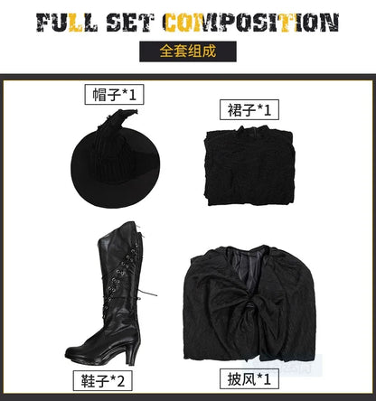 Elphaba Cosplay Costume, Halloween, Christmas, Role Playing, Comic, Customized, Mooyiyi, New 2025 big hat brim is gorgeous
