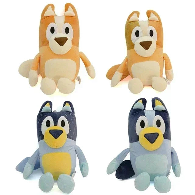 VENTE CHAUDE Peluche chien Bluey Bingo Famille Jouet en peluche dessin animé Chien doux animaux en peluche poupées cadeaux d'anniversaire de Noël Famille Blue-Y Bingo!
