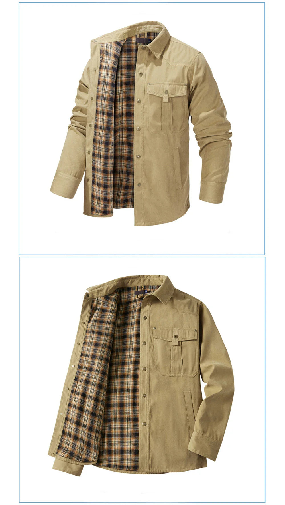 Veste chemise à carreaux en flanelle pour homme printemps automne, décontractée, style rétro, en coton, chaude, coupe-vent tactique pour homme
