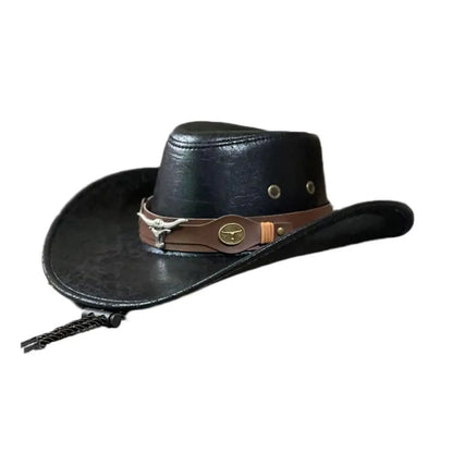 Men's and Women's Classic Retro Western Cowboy Hat, Men's and Women's Rivet Jazz Cap, Summer and Autumn Visors, Party Cosplay Hat