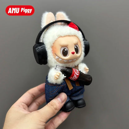 Clothes Doll DIY Accessories Pull Cloth Cola Happiness Factor Labubu Clothes Set Doll Outfit Have Shoes
