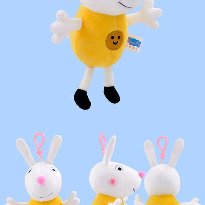 19CM Genuine Peppa Pig George Stuffed Plush Toys High Quality Keyring Hot Cartoon Animal Doll Pendant Children's Birthday Gifts