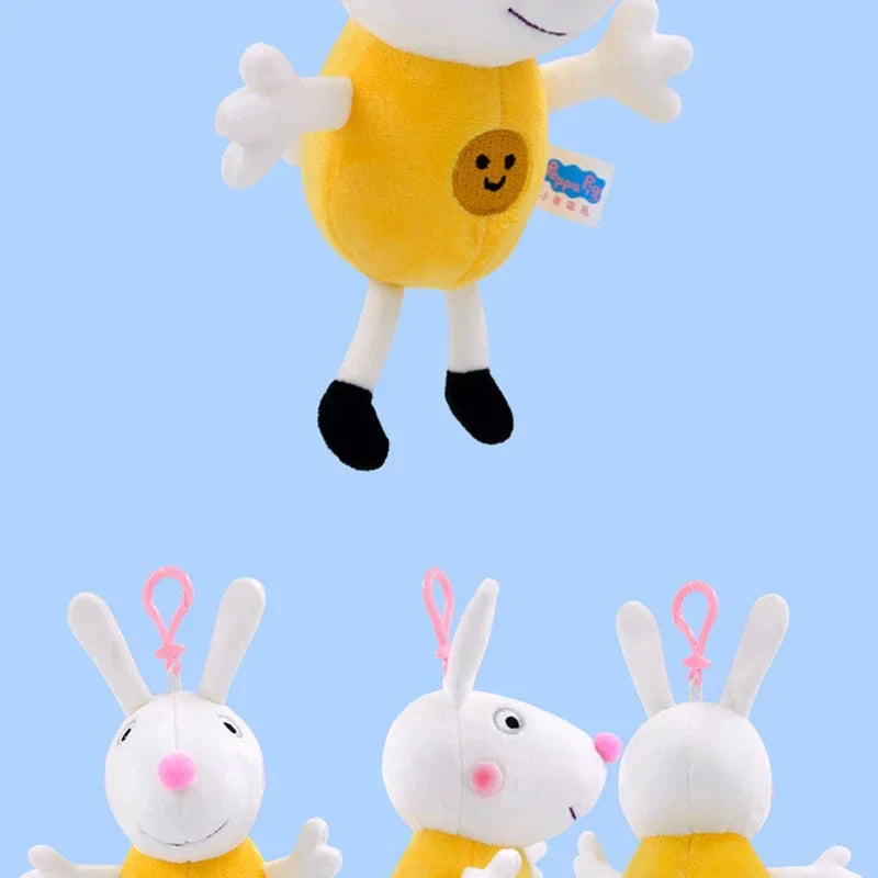 19CM Genuine Peppa Pig George Stuffed Plush Toys High Quality Keyring Hot Cartoon Animal Doll Pendant Children's Birthday Gifts