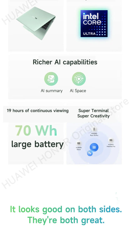 HUAWEI 2025 MateBook 14 Windows/Linux Ultra 7 155H/Ultra 5 125H 16GB/32GB 512GB/1TB 14.2-inch 120Hz 2.8k Intel Arc Graphics SSD