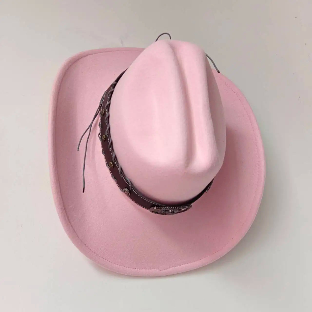 Chapeau de cowboy occidental à large bord pour homme, casquettes d'église Everche, Fascinateur vintage, chapeau de cowgirl jazz, zones bre, nouveau, 9cm