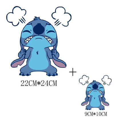 Cute Stitch MINISO Lilo & Stitch Heat Transfer Stickers Iron-on Transfers For Clothing Thermoadhesive Adhesive Patches Kawaii