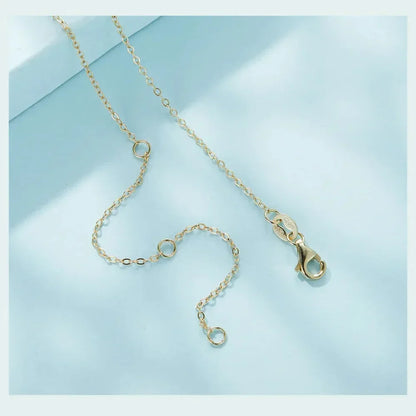 Genuine 925 Sterling Silver The Shape Of Love Chain Necklace For Women - Fine Jewelry 18.11'' Collar