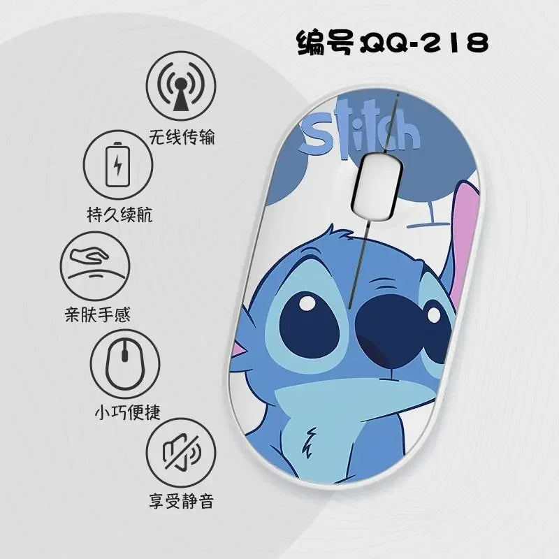 Lilo & Stitch Exquisite and Compact Bluetooth 5.0 Wireless Mouse Office Laptop Tablet Portable Silent True Wireless Mouse