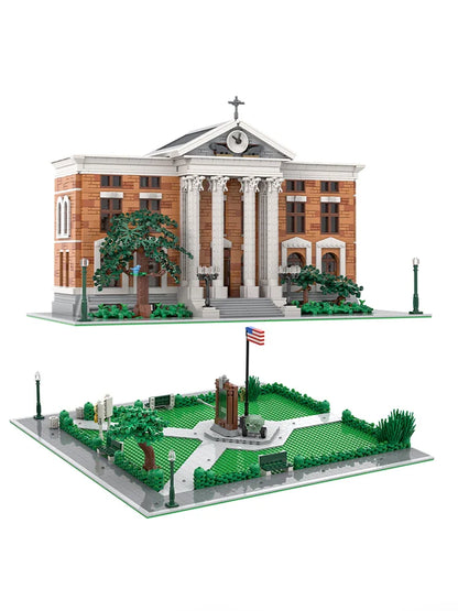 MOC Back to the Future modular Clock Tower Courthouse Mall model DIY creative ideas Children Toy birthday Gift christmas Blocks