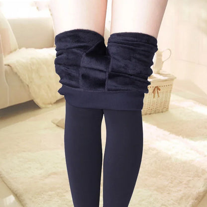 Leggings décontractés en velours pour femmes, collants polaires, pantalons skinny, pantalons chauds pour dames, haute élasticité, ogo, hiver