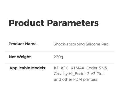 Creality 4Pcs Shock-absorbing Silicone Pad Strong Flexibility 3d Printer Parts for K1_K1 Max_K1C_Ender-3 V3_Ender-3 V3 Plus
