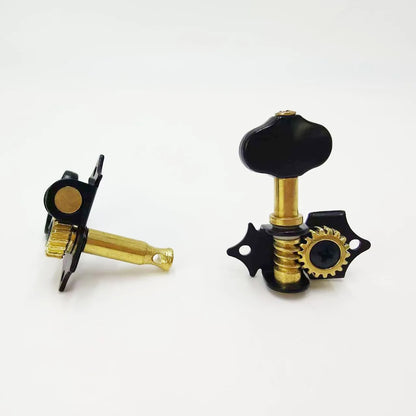 Chevilles de réglage pour ukulélé 2R2L, trou à queue courte, chevilles de réglage ouvertes pour ukulélé, enrouleur Quasi, petits accessoires pour ukulélé à 4 cordes