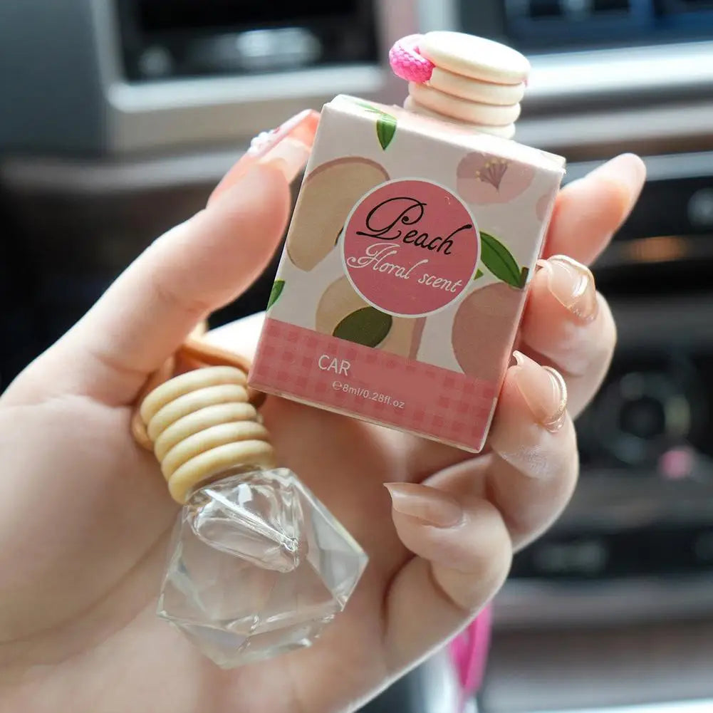 Diffuseur d'aromathérapie à suspendre pour intérieur de voiture, désodorisant de voiture, parfum longue durée pour voiture et maison Citron / Fleur de pêcher / Noix de coco / Oud