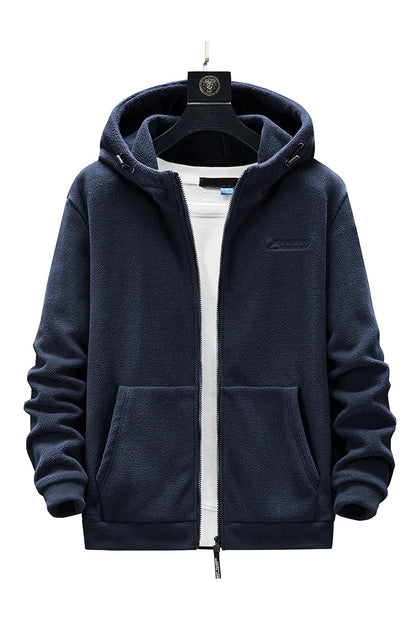 Plus Size L-8XL Men's Fleece Sweater Outdoor 2023 Autumn Polar Fleece Cardigan hooded Outside Zip Hoodies Sweatshirts Coat