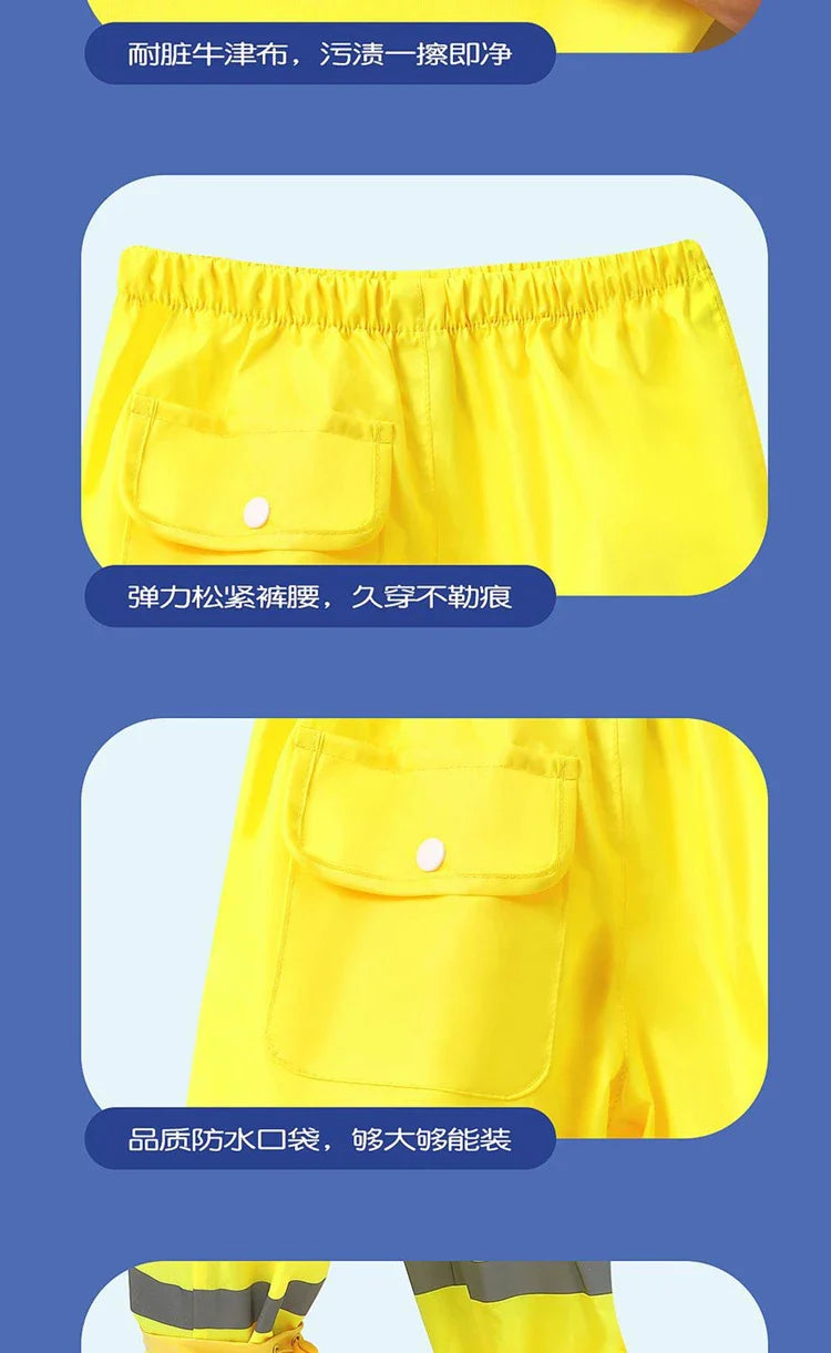 Waterproof Girls Boys Pants Toddler Kids Rain Pants Windproof Mud Trousers Kids Cartoon Dinosaur Unicorn Children Rain Pants