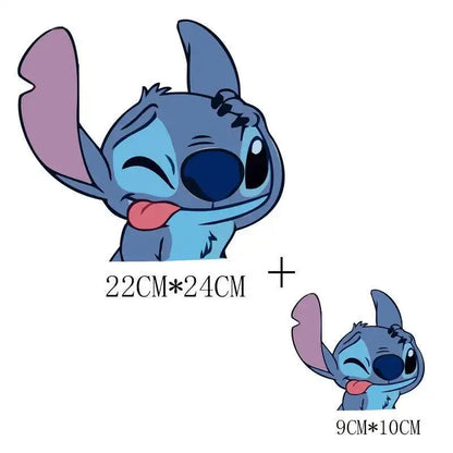 Cute Stitch MINISO Lilo & Stitch Heat Transfer Stickers Iron-on Transfers For Clothing Thermoadhesive Adhesive Patches Kawaii