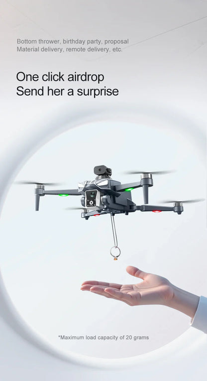 K18 Max RC Drone 8K double caméra sans brosse GPS 5G évitement d'obstacles pliable télécommande UAV grand écran quadrirotor VS K19