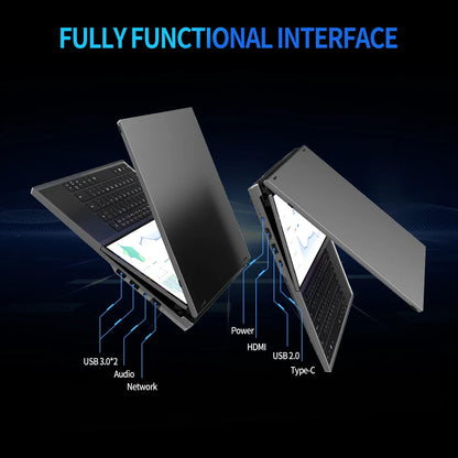 Topton Dual Screen Gaming Laptop 16 Inch IPS + 14'' Touch Intel i9-10885H I7-10750H Max 64GB 4TB Slim Notebook Gamer PC Computer