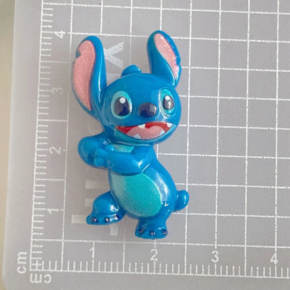 5Pcs cute stitch cartoon resin flatback supplies diy kawaii resin accessories crafts materials scrapbooking embellishment