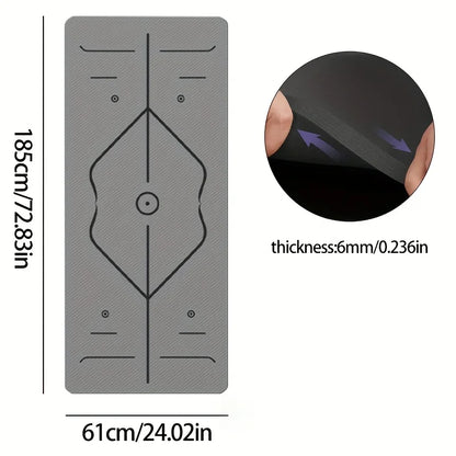 Tapis de Yoga TPE Épais Antidérapant Tapis de Fitness Insonorisé Tapis de Sol pour Corde à Sauter Tapis de Danse Essentiels Pilates Fitness