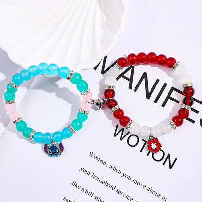 Cute Cartoon Stitch Flower Pendant Creative and Fashionable Suitable as a Gift for Best Friends