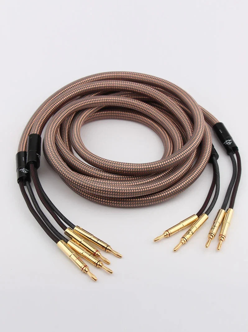 Professional OCC Speaker Lines - Accuphase Anniversary 4x4 Banana Plugs for Hi-Res Systems