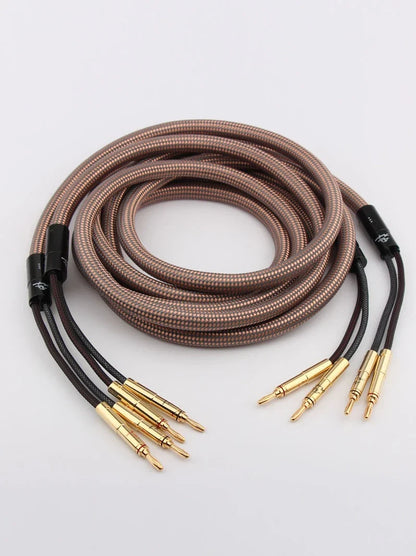 Professional OCC Speaker Lines - Accuphase Anniversary 4x4 Banana Plugs for Hi-Res Systems