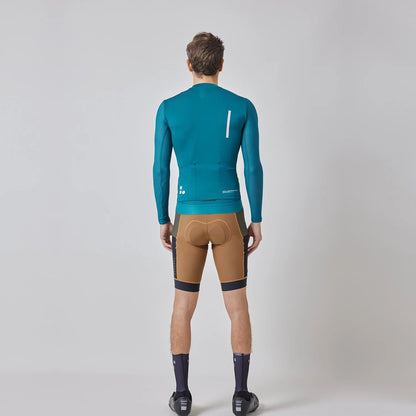 SPEXCEL nouveau maillot de cyclisme professionnel à manches longues été tissu léger conception à col bas avec manches en maille légère pour hommes