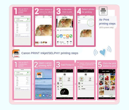 Photo Printer Wireless Connection To Print CP1300 Small Photo Printer Can Print Stickers