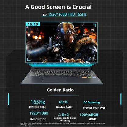 FIREBAT T6A 16 Inch AMD Ryzen7 7435HS Geforce RTX 3050 DDR5 165Hz Wifi6 BT5.1 16GB 512GB Gaming Gamer Notebook Laptop