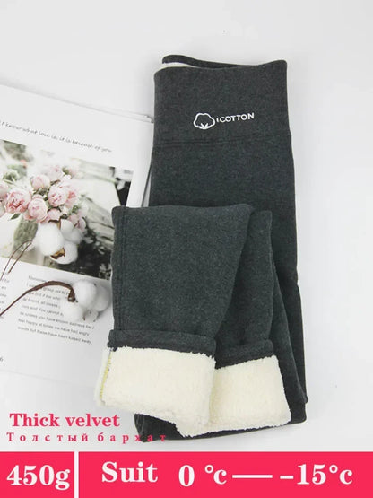 Hiver femmes Leggings agneau cachemire pantalon chaud polaire femme Legging collants minces coton velours thermique Leggings pour les femmes