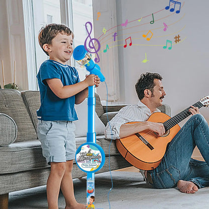 Musical Microphone Speaker With Popular Song Music Instrument Toys Brain-Training Educational Toy Birthday Gift for Girl Boy