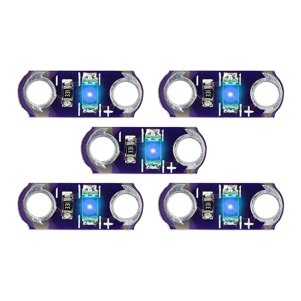 Module LED LilyPad 3V-5V 40mA, 5 pièces, Kit de bricolage, affichage LED Miniature jaune/vert/blanc/bleu/rouge