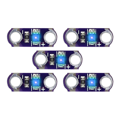 Module LED LilyPad 3V-5V 40mA, 5 pièces, Kit de bricolage, affichage LED Miniature jaune/vert/blanc/bleu/rouge