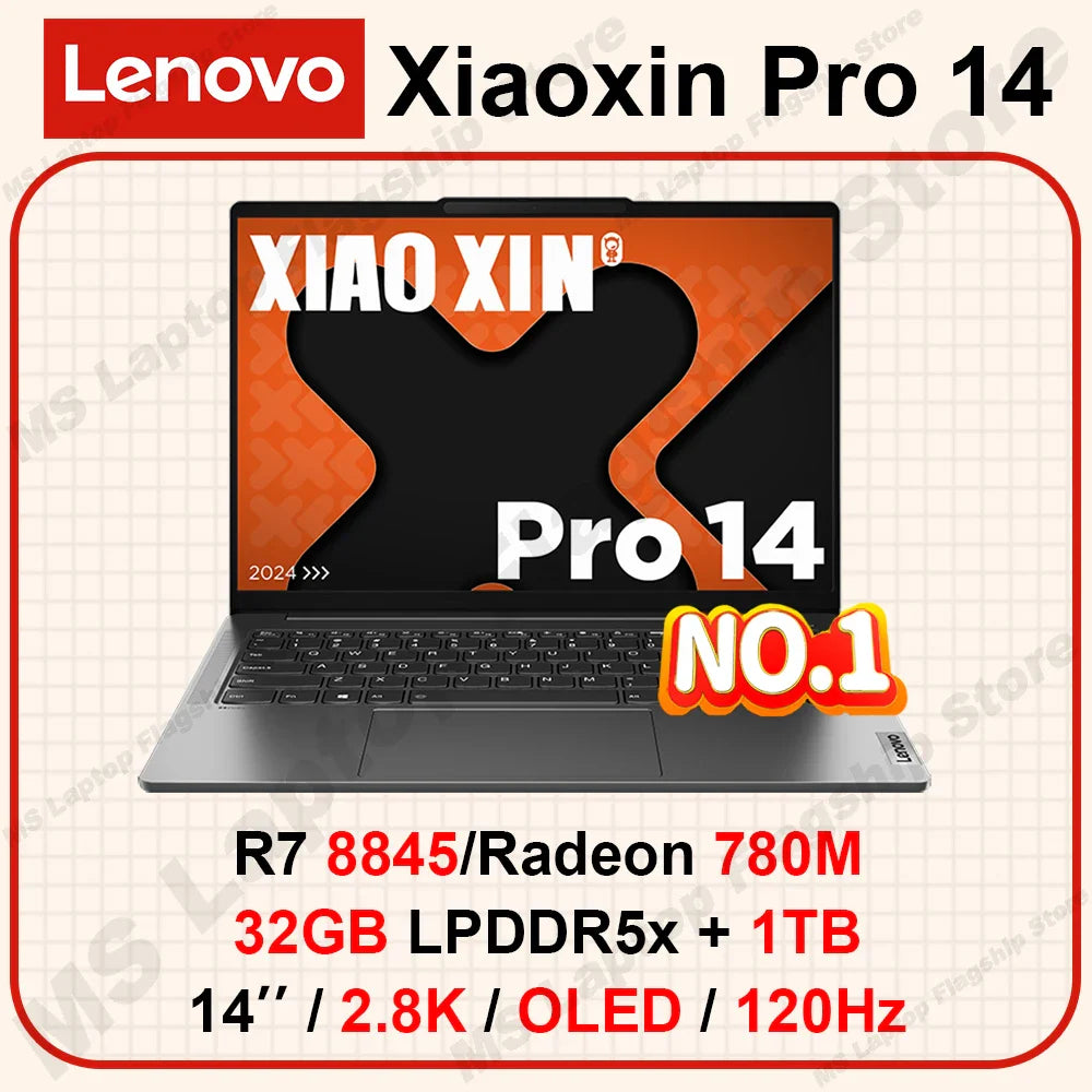【HOT】Lenovo Xiaoxin Pro 14 8845H/780M 32G+1T 14inch 2.8K OLED 120Hz Screen