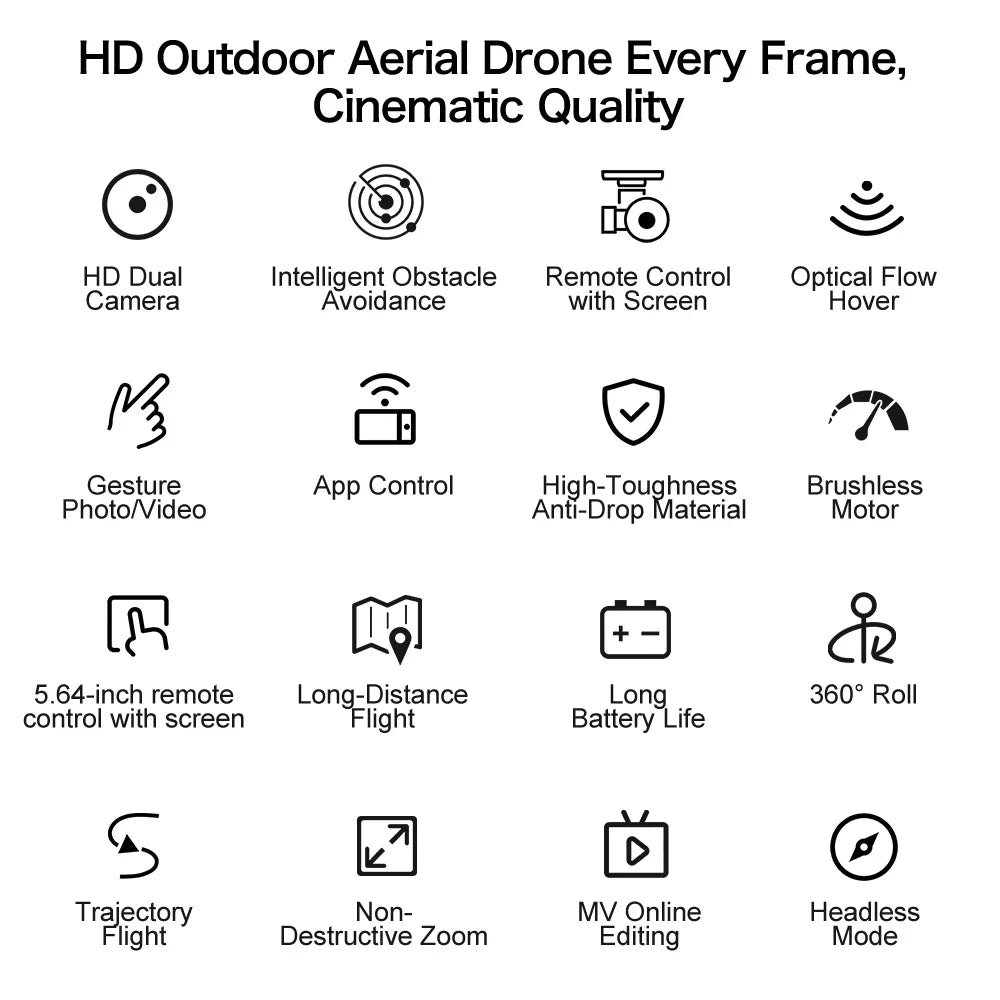 Drone professionnel avec double caméra 4K, drone vidéo, quadrirotor, 360, évitement intelligent d'obstacles, cadeau, nouveau, 2022