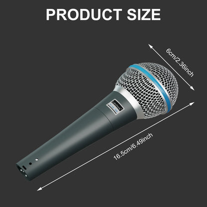 Prmie 58A Microphone dynamique cardioïde micro filaire professionnel pour scène chant karaoké Podcast Studio enregistrement Vocal