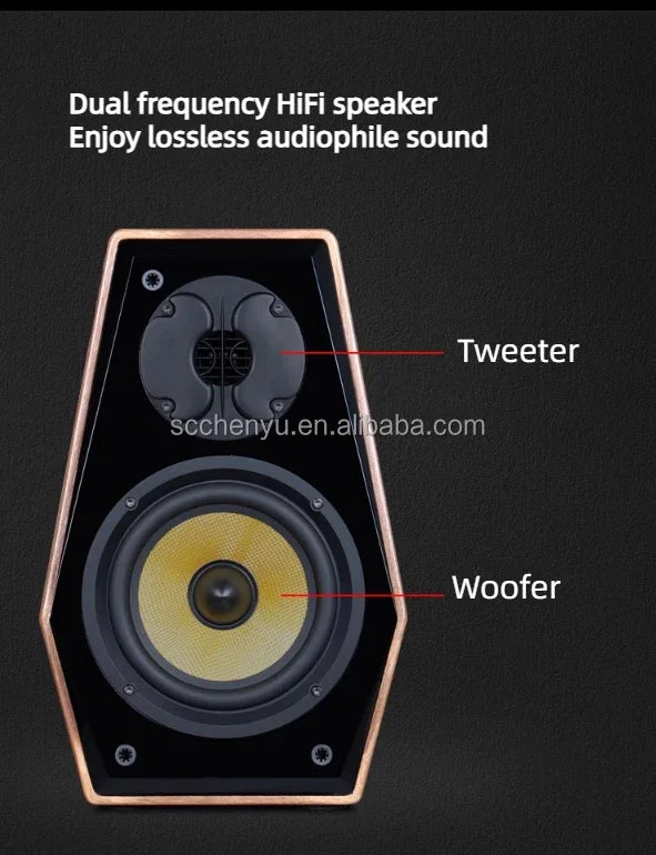 SoundHigh Quality Tube Amplifier 2.0 HIFI Passive Speakers Sound System Home Theater Bookshelf Speakers