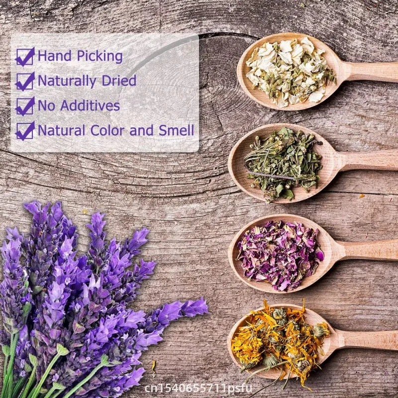 30g Aromatic Natural Candle Soap Perfume Floral Essence Making Material Natural Dry Flower Wedding Home Decoration Bath Decor