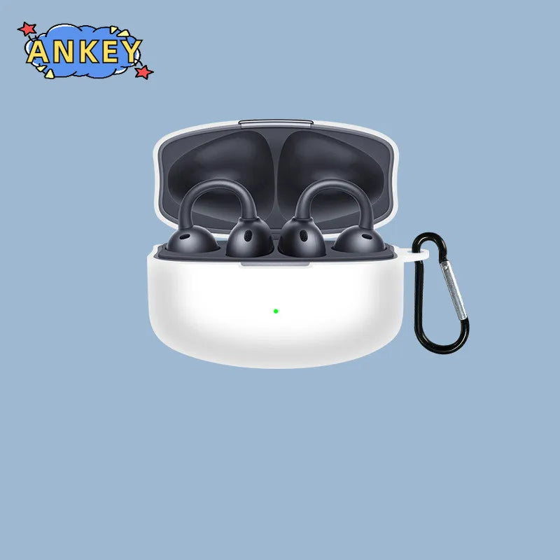 For OPPO Enco Clip Earphone Silicone Case Earbuds Waterproof Shockproof Soft Protective Headphone Cover Headset Skin with Hook