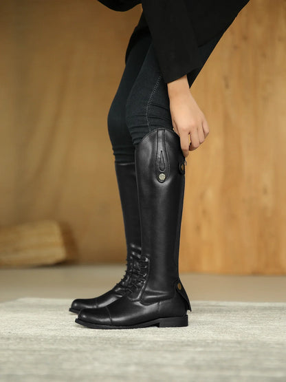 2025 Equestrian Boots Leather Equestrian Supplies Long Boots Riding Equipment Non-Slip Ultra Footwear Resistant Horse Rider Shoe