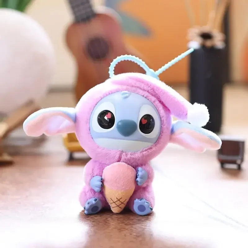 Stitch Eat Something Before Sleep Doll Pendant Stitch Lilo&stitch Keychain Keyring Series Backpack Pendant  Accessories Toy Gift